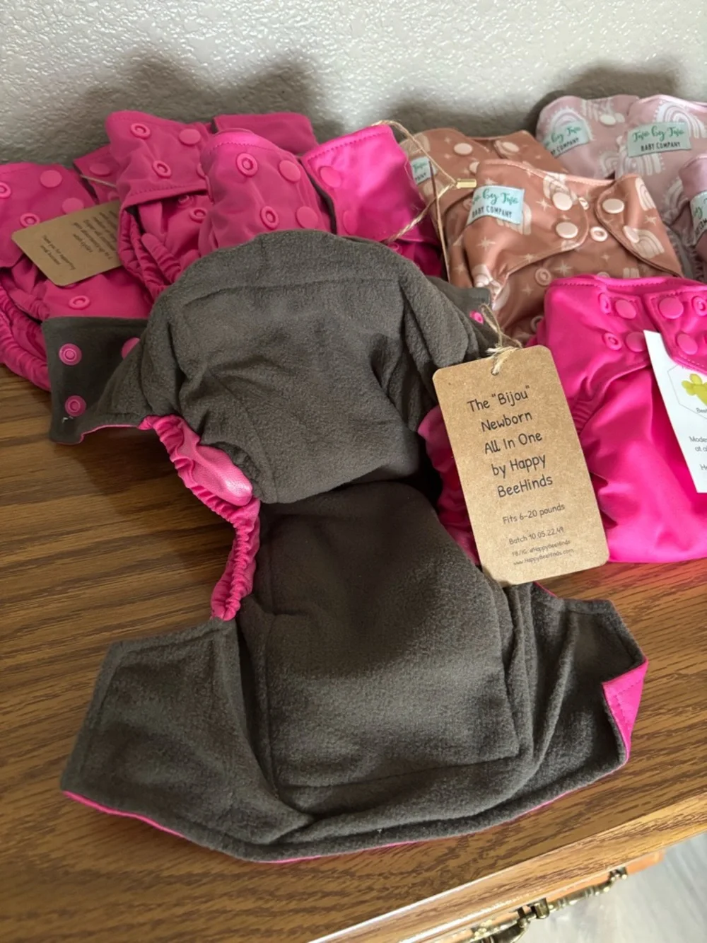 NEW Assorted Newborn Cloth Diaper Lot- AIO, AI2, and Pocket Styles